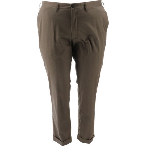 NWT LANDS' END SLIM NO IRON CHINO PANTS COLOR LAVA BROWN 32X34 - Picture 1 of 6
